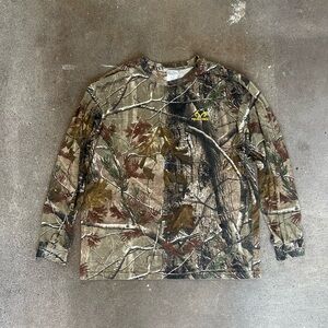 Vintage Realtree Camo Long Sleeve T Shirt Hunting Outdoors Camouflage Size 2XL